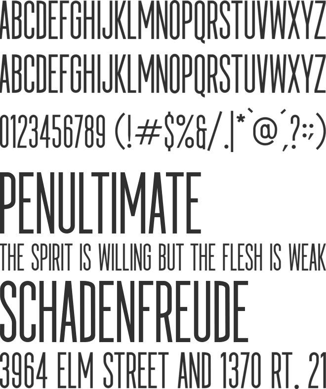 Imperfecto font preview