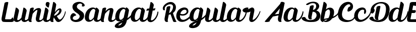 Lunik Sangat Regular font