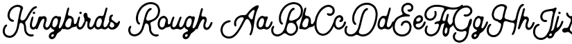 Kingbirds Rough font