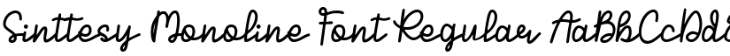 Sinttesy Monoline Font Regular font