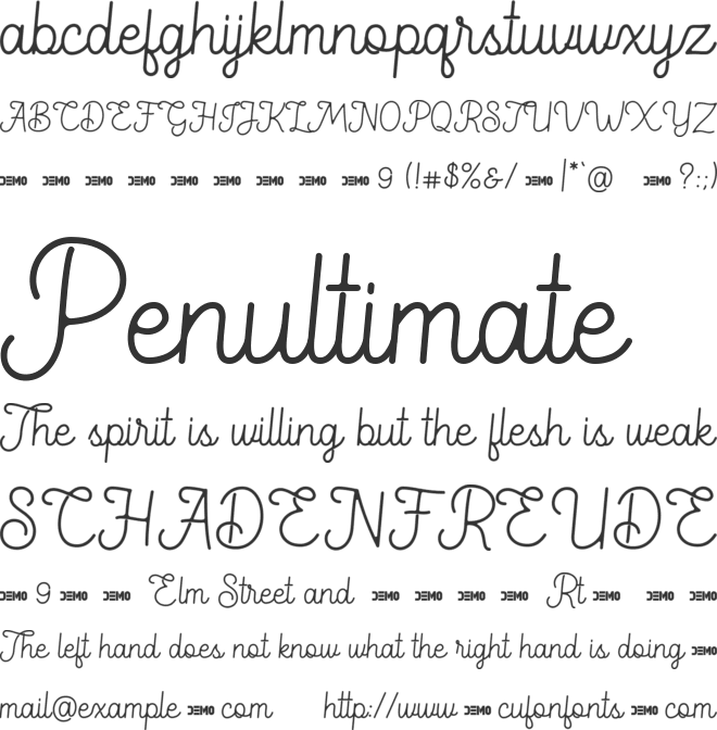 Jack&Jean font preview