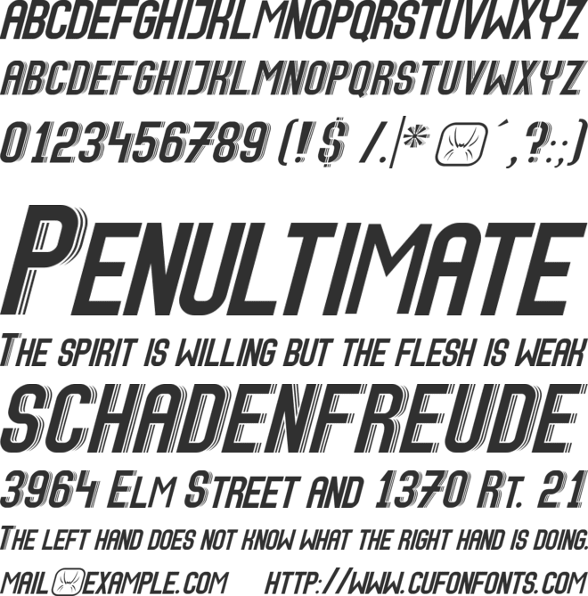 Speed+ font preview