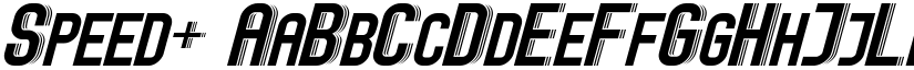 Speed+ font