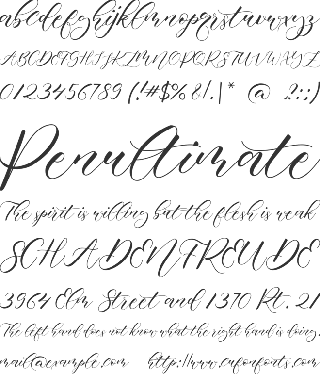 Beauty Beth font preview