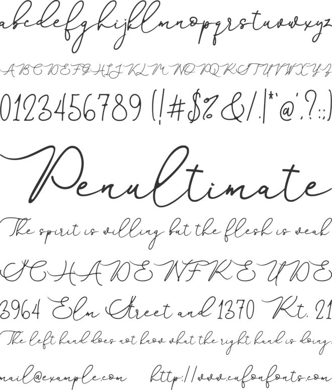 Brattica font preview