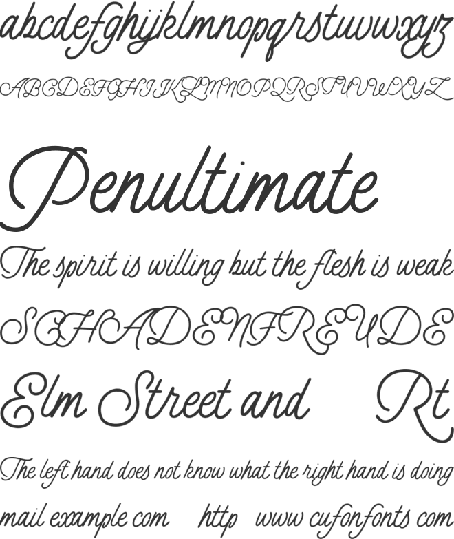 Lany Jesty Free font preview