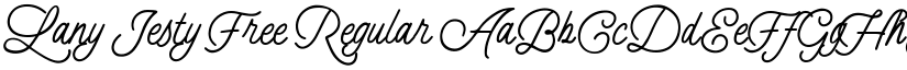 Lany Jesty Free Regular font