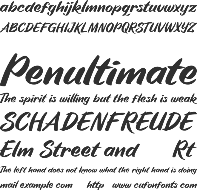 Ruth Calligraph font preview