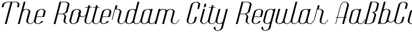 The Rotterdam City Regular font