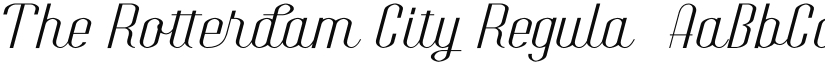 The Rotterdam City font download