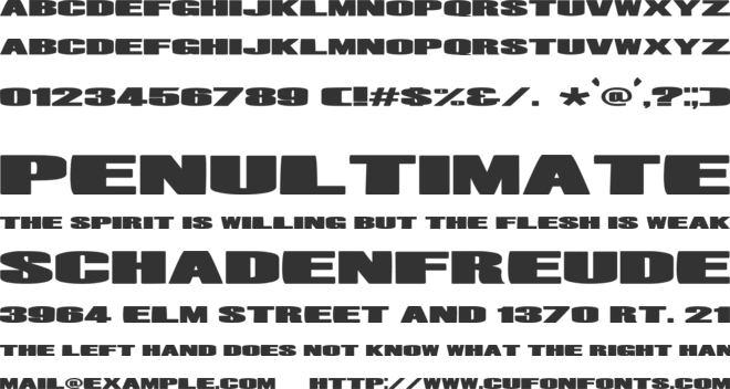 Mr. Machine font preview