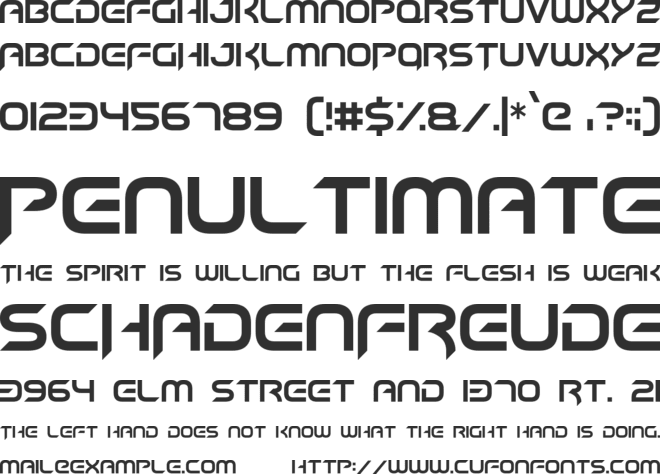 Hyper heliX font preview