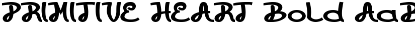 PRIMITIVE HEART Bold font