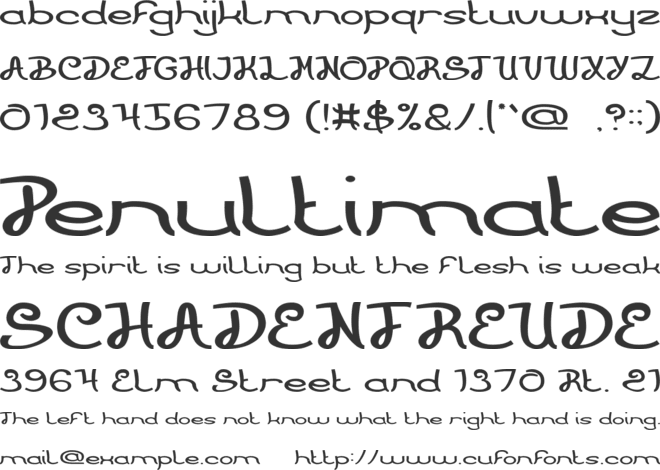 PRIMITIVE HEART font preview