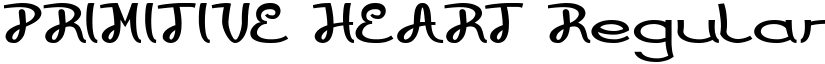 PRIMITIVE HEART Regular font