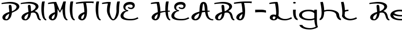 PRIMITIVE HEART-Light Regular font