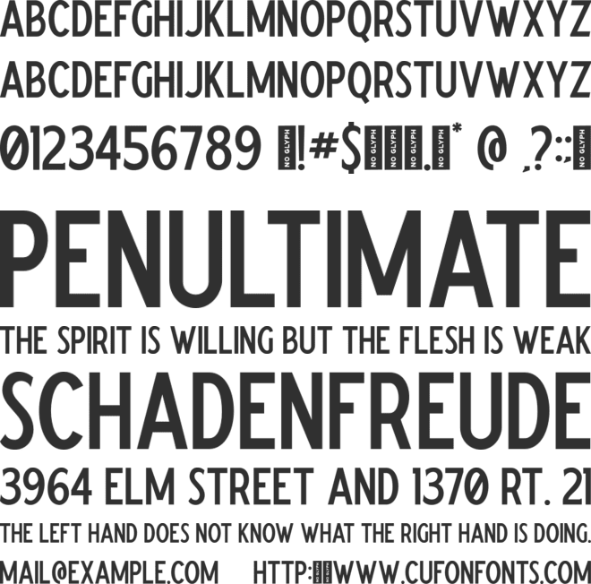 Cemoro font preview