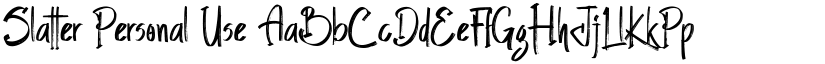 Slatter Personal Use font