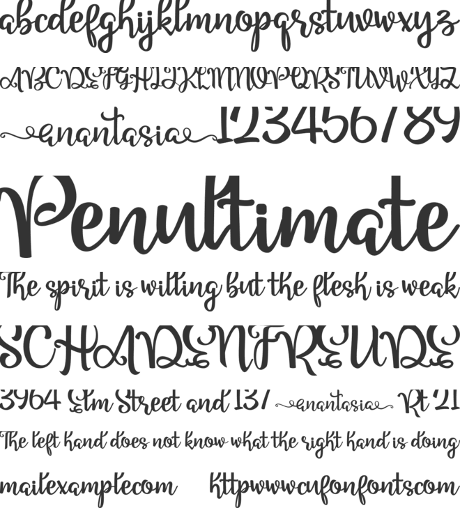 anantasia font preview