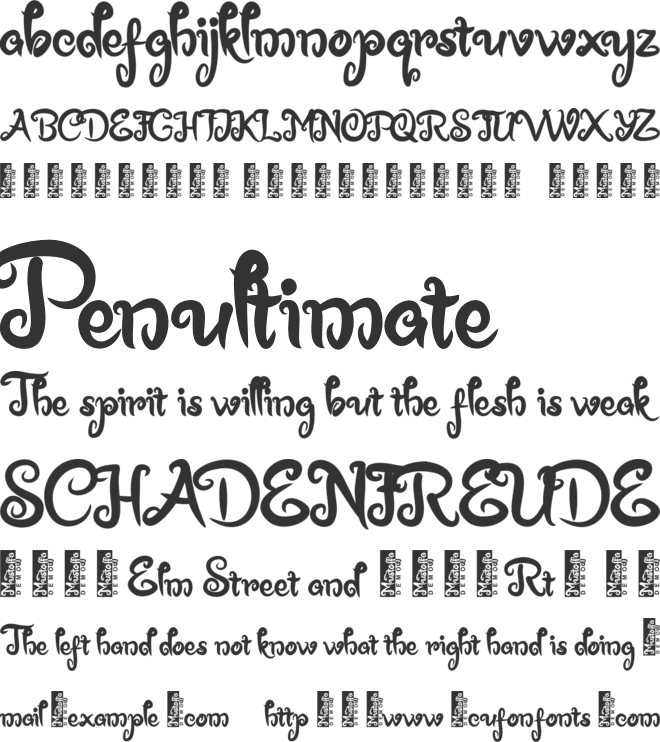 Mustoffa font preview