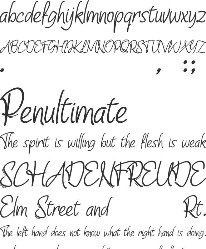 Shevana font preview