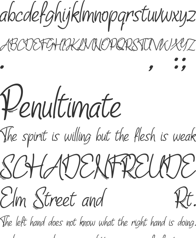 Shevana font preview