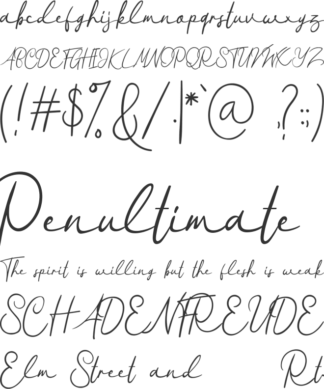 Peach Brown font preview