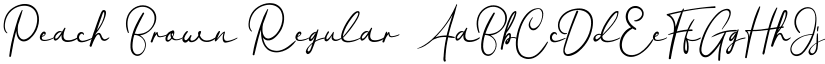Peach Brown Regular font