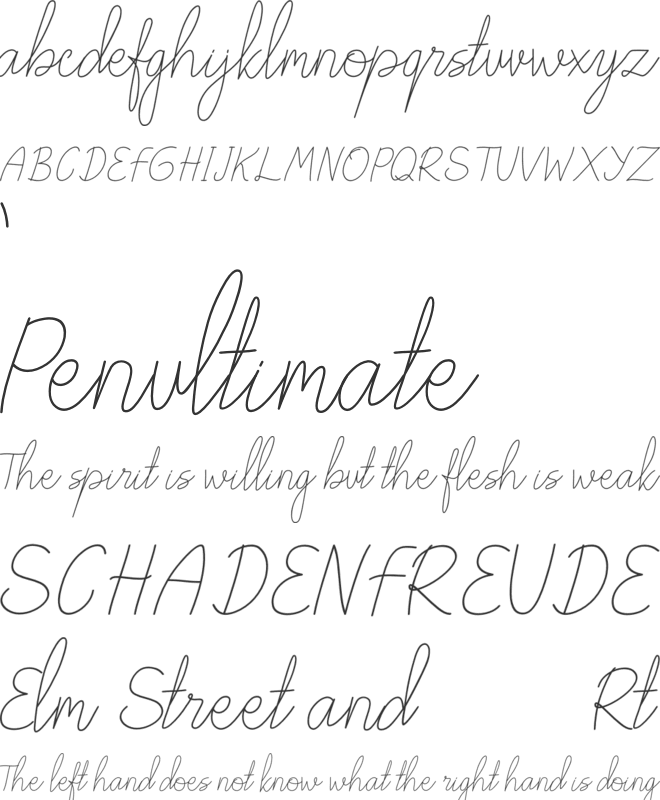 elfia font preview