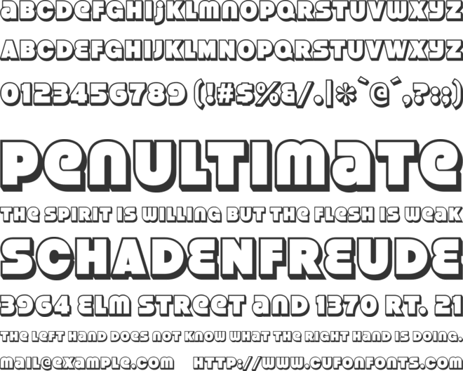 Strenuous font preview