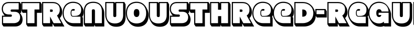 StrenuousThreeD-Regular font