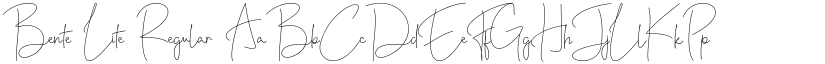 Bente Lite Regular font