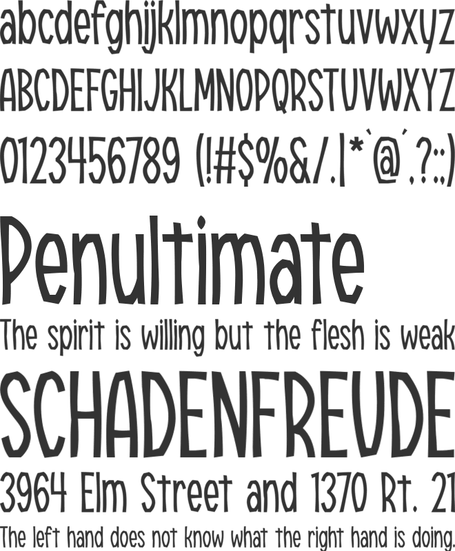 Marinui font preview