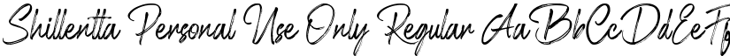 Shillentta Personal Use Only font download