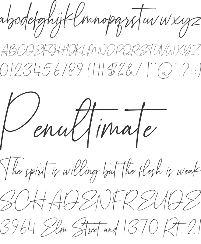 Elleanor font preview