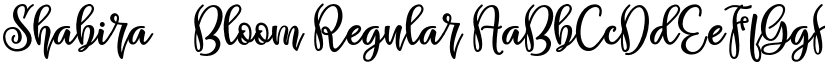 Shabira Bloom Regular font