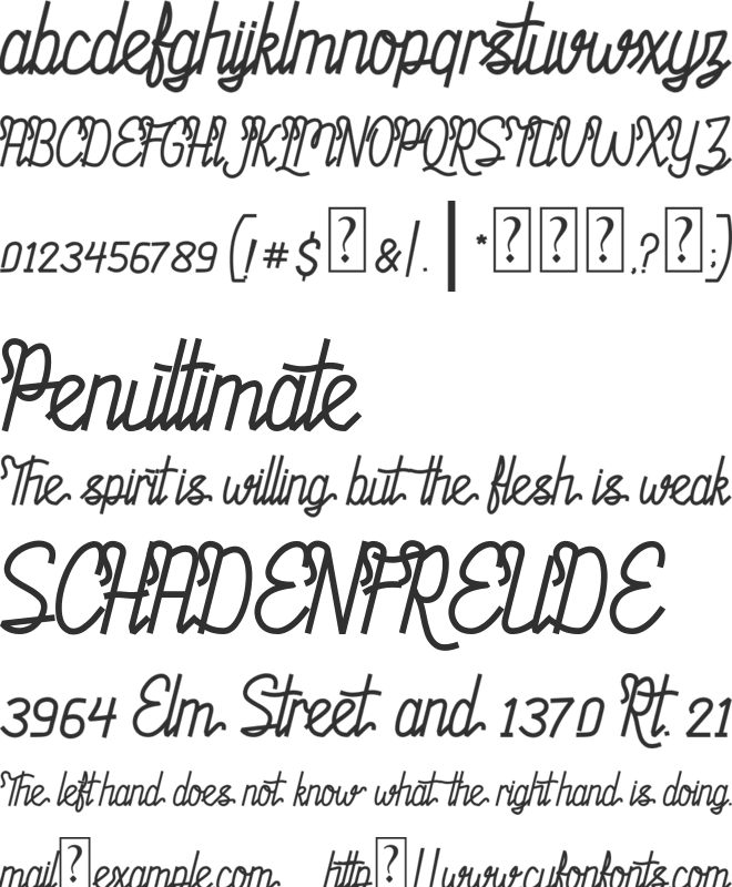 Firnaily font preview