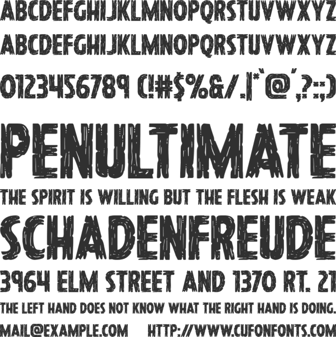 Hanging Tree font preview