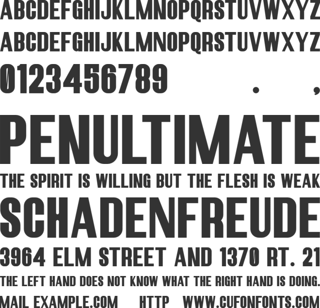 Robusta II Sans font preview