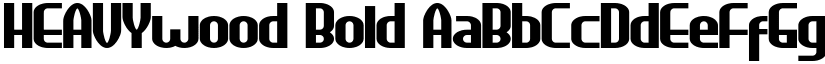 HEAVYwood Bold font