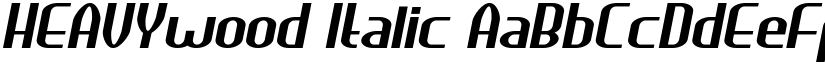 HEAVYwood Italic font