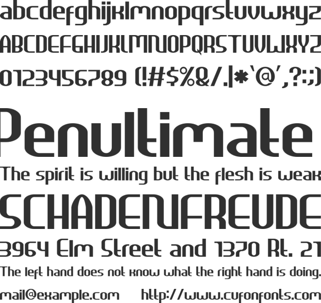 HEAVYwood font preview