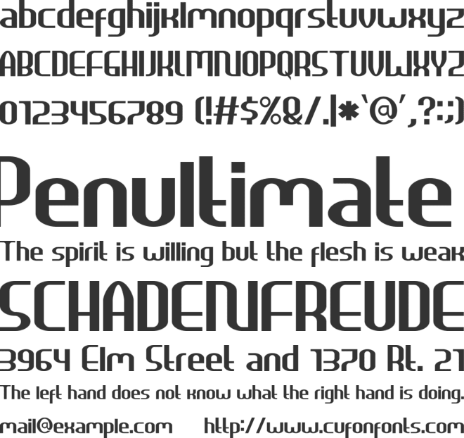 HEAVYwood font preview