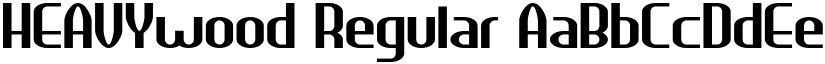HEAVYwood Regular font