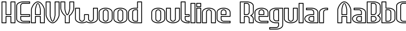 HEAVYwood outline Regular font