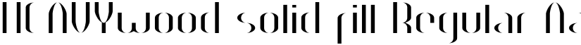 HEAVYwood solid fill Regular font