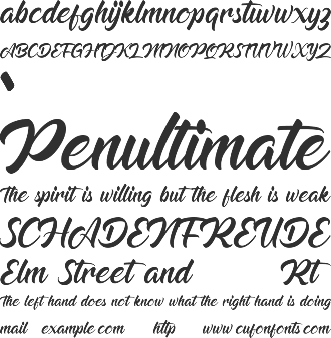 Bellagu Personal Use Only font preview