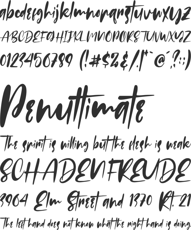 Russeline font preview