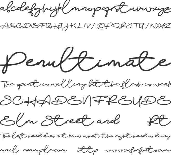 Danke Linda font preview