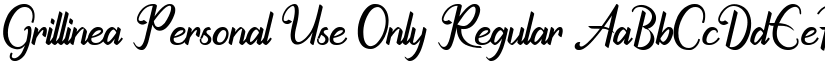 Grillinea Personal Use Only font download